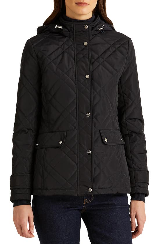Lauren Ralph Lauren Stand Collar Quilted Jacket With Removable 