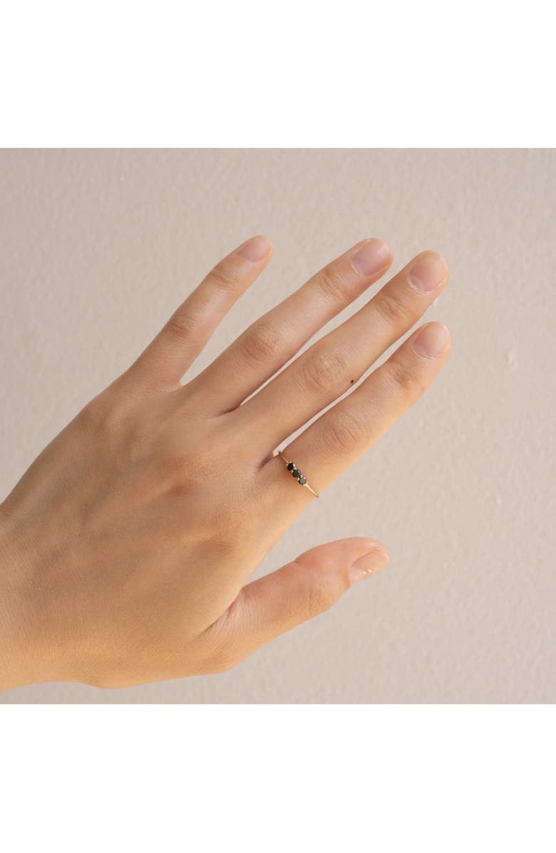 Jennie Kwon Designs Black Diamond Station Ring, Main, color,