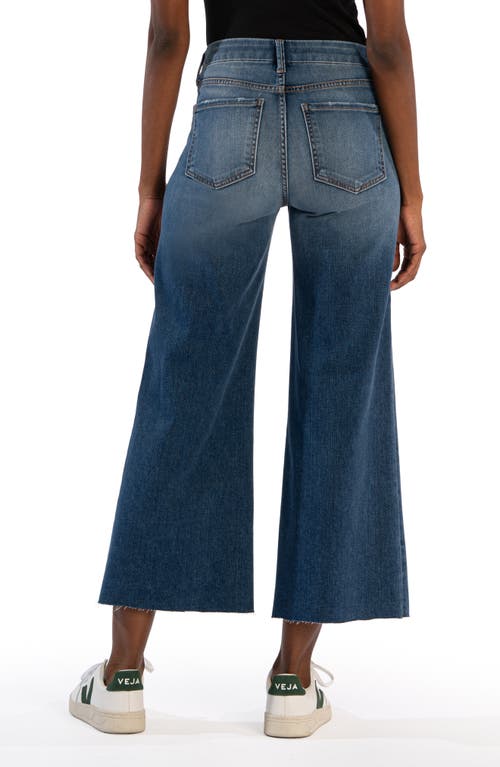 Shop Kut From The Kloth Meg High Waist Raw Hem Ankle Wide Leg Jeans In Formidable