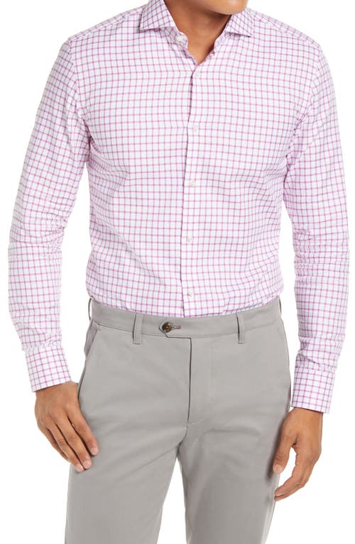 BOSS Jason Slim Fit Check Dress Shirt in Pink 