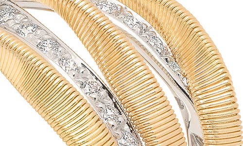 Marco Bicego Diamond Stack Ring In Yellow Gold/diamond