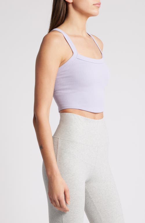 Shop Fp Movement By Free People Free People Fp Movement All Clear Rib Crop Camisole In Platinum