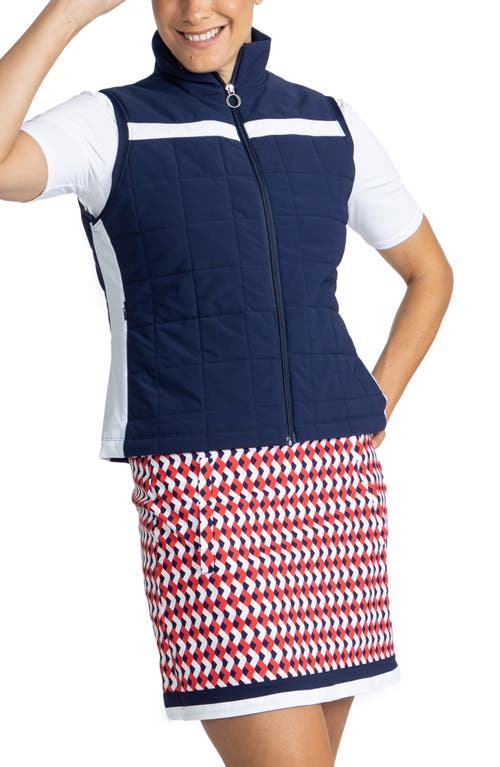 KINONA Chill Layer Quilted Zip-Up Vest in Navy