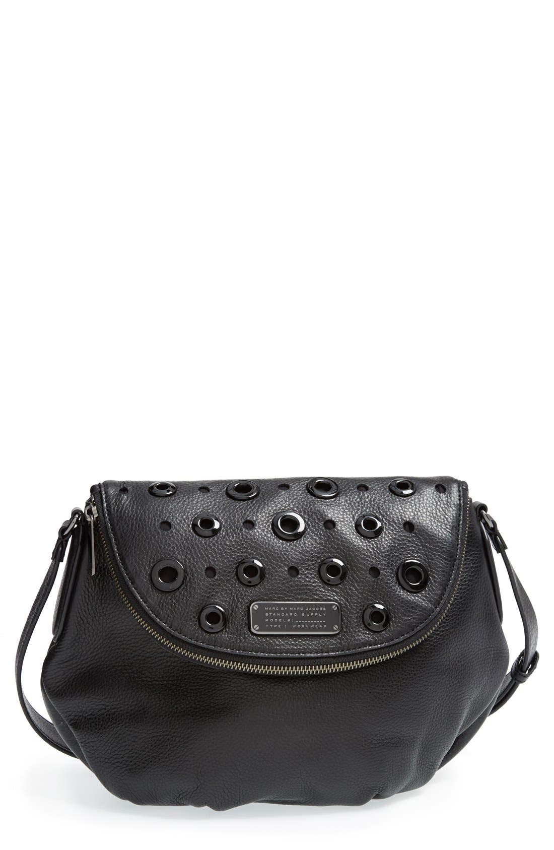 MARC BY MARC JACOBS 'New Q Grommet Natasha' Leather Crossbody Bag