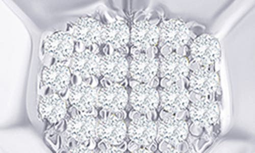 Simona Sterling Sivler Pavé Cubic Zirconia Heart Pendant Necklace In Gold