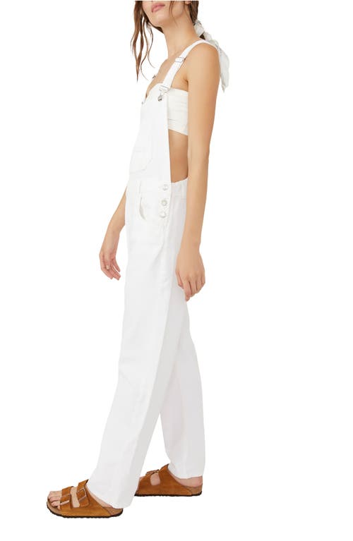 Shop Free People We The Free Ziggy Denim Overalls In Optic White