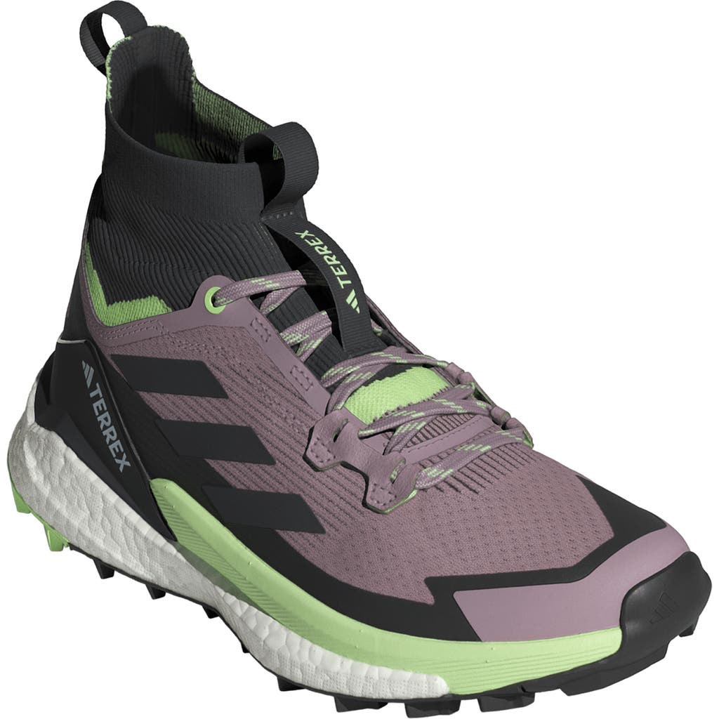 Adidas Originals Adidas Terrex Free Hiker 2.0 Hiking Shoe In Fig/carbon/green Spark