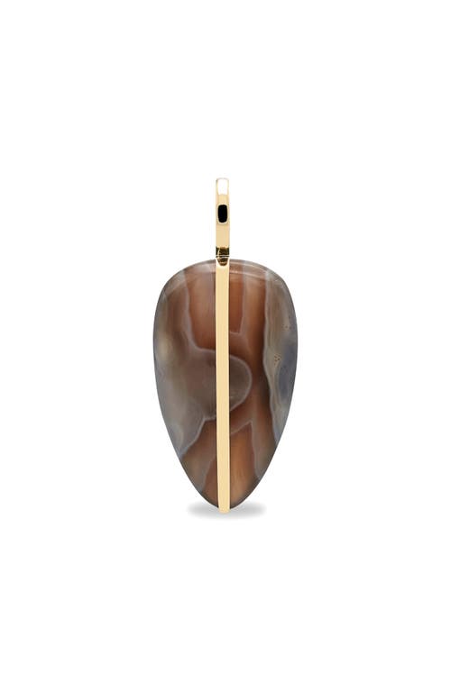 By Pariah Large Pebble Pendant In Brown/white