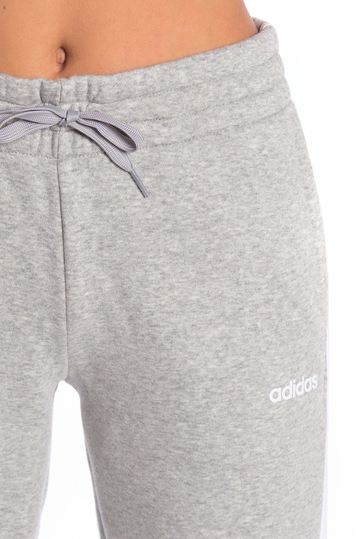 women's adidas 3 stripe fleece jogger pants