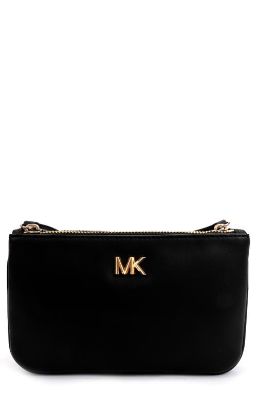 Shop Michael Michael Kors Reversible Leather Belt Bag In Black/gold