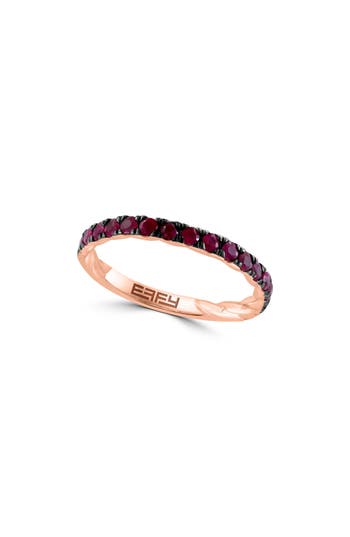 Shop Effy Natural Stone Ring In Ruby/rose Gold