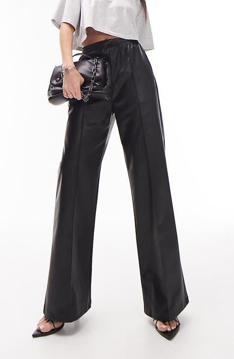 進化版 【Sale】LEATHER Pants STRAIGHT Designer TROUSERS Women - azuma-kogyo ...