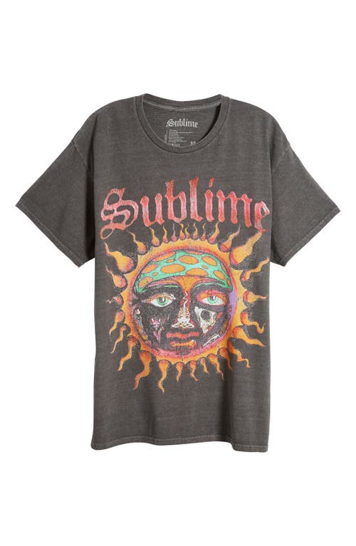 Shop Merch Traffic Sublime Sun Oversize Graphic T-shirt In Charcoal Grey