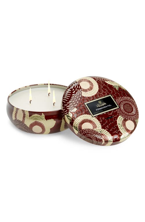 Voluspa Forbidden 3-Wick Fig Tin Candle in Forbidden Fig at Nordstrom