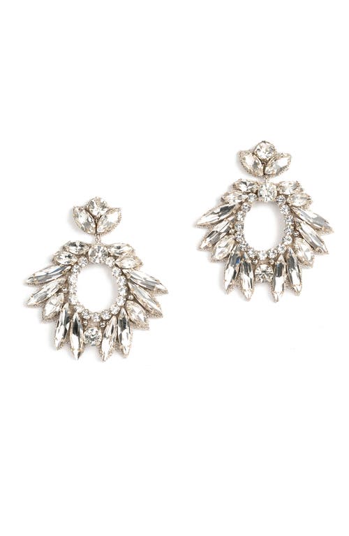 Zienna Crystal Drop Earrings in Silver