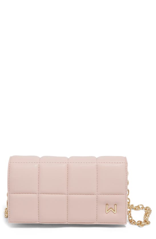 House Of Want We Browse Vegan Leather Wallet Crossbody Bag In Blush