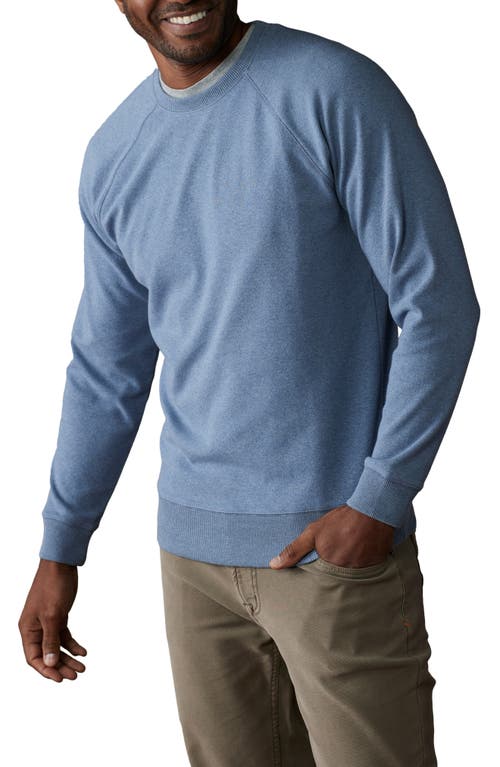 Shop The Normal Brand Puremeso Everyday Crewneck Sweatshirt In Slate Blue