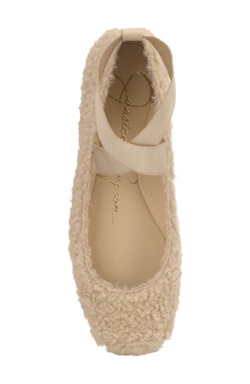 Shop Jessica Simpson 'mandalaye' Leather Flat In Natural Brown