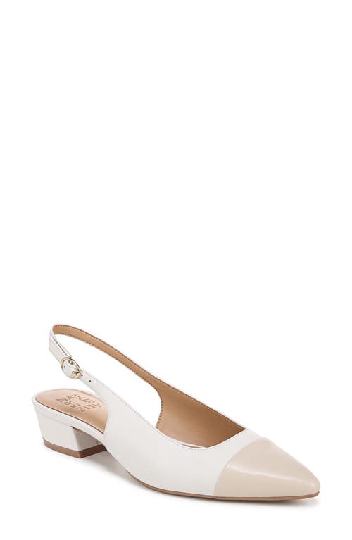 Banks Pointed Toe Slingback Pump in Warm White /Porcelain Leather