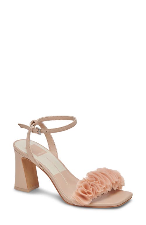 Iesha Ankle Strap Sandal in Light Blush Leather