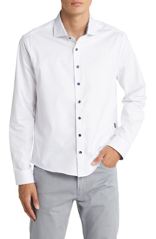 DRY TOUCH Performance Button-Up Shirt in White
