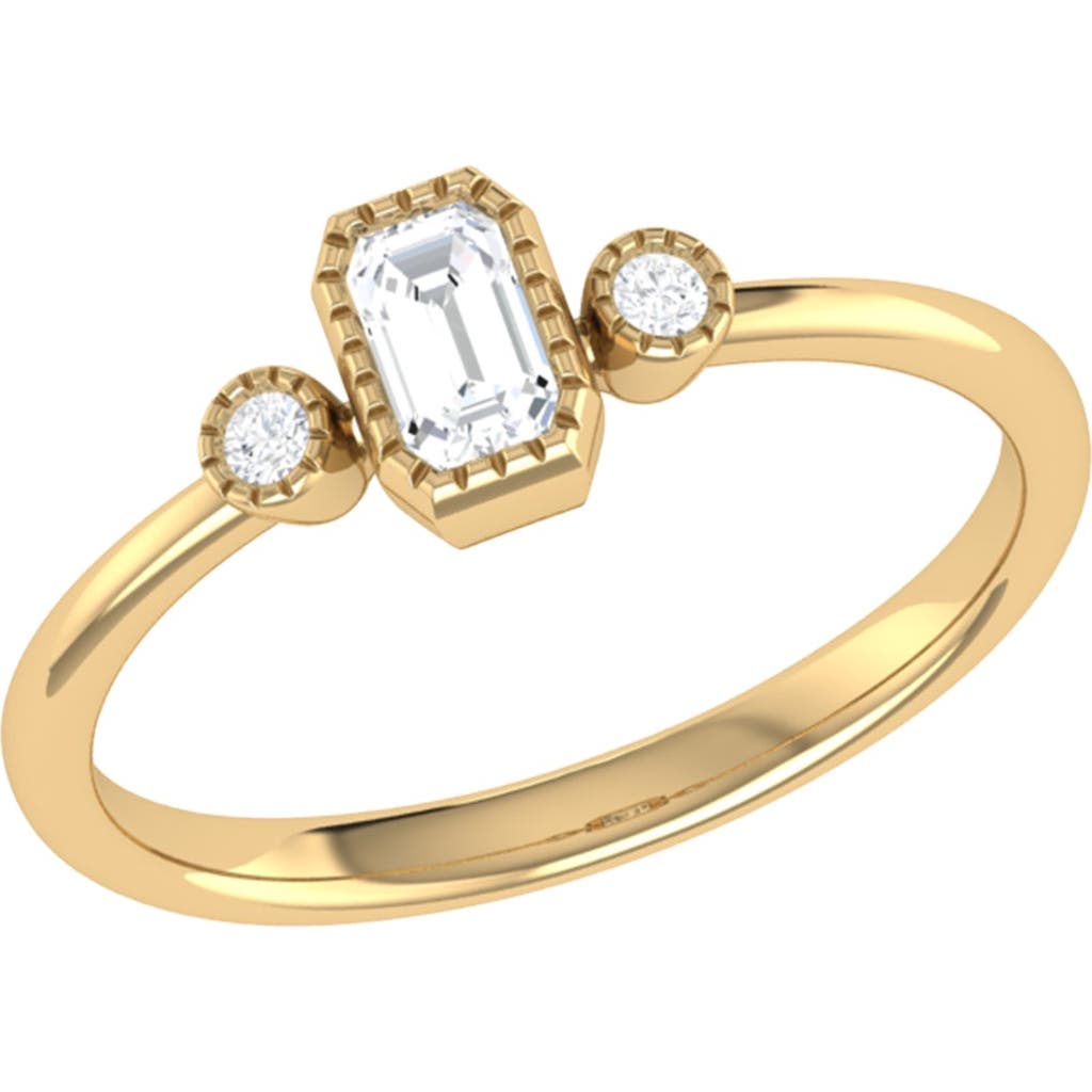 Luvmyjewelry Emerald Cut Natural Diamonds Birthstone Ring In 14k Gold In Yellow Gold