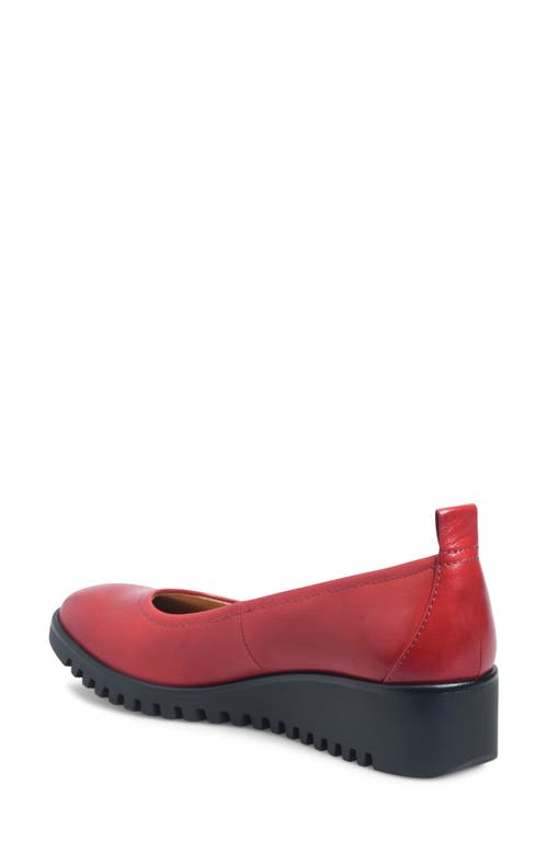 Comfortiva Dillon Wedge Pump In Cherry Red
