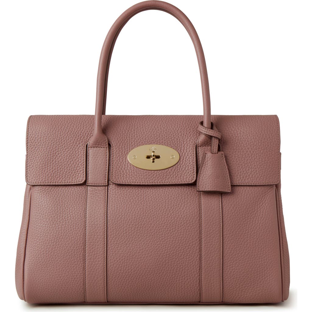 Mulberry Bayswater Grained Leather Satchel in Autumn Rose