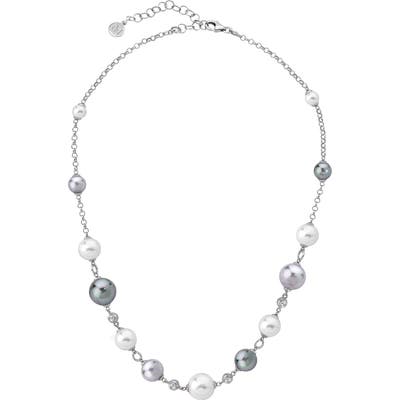 Majorica Simulated Pearl & Cubic Zirconia Necklace