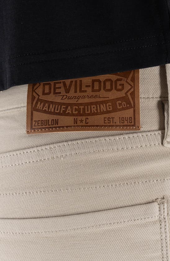Shop Devil-dog Dungarees Comfort Slim Fit Jeans In Putty