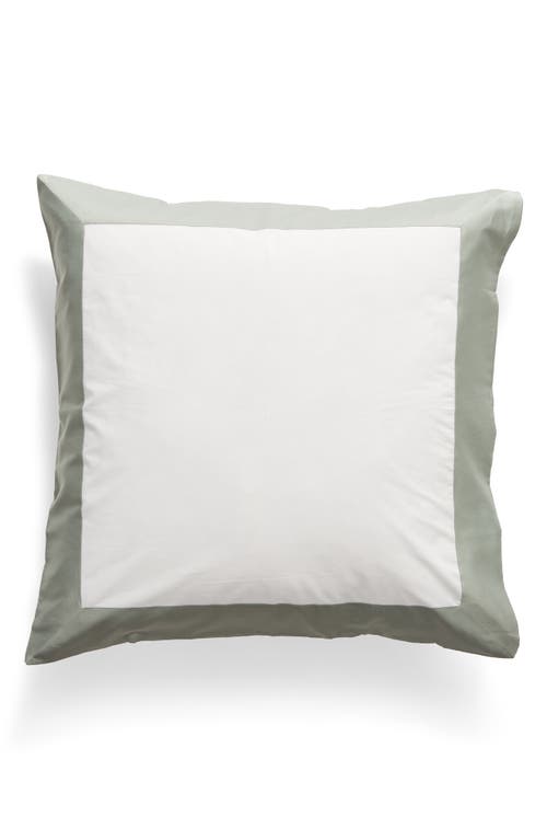 Shop Sferra Casida Euro Sham In White/seagreen