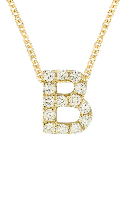 Bony Levy 18k Gold Pavé Diamond Initial Pendant Necklace In 18k Yellow Gold - B