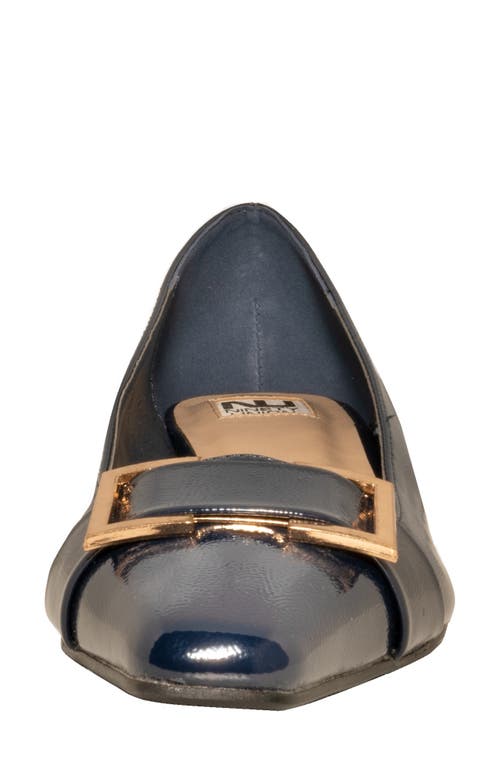 Ninety Union Dove Buckle Flat In Navy