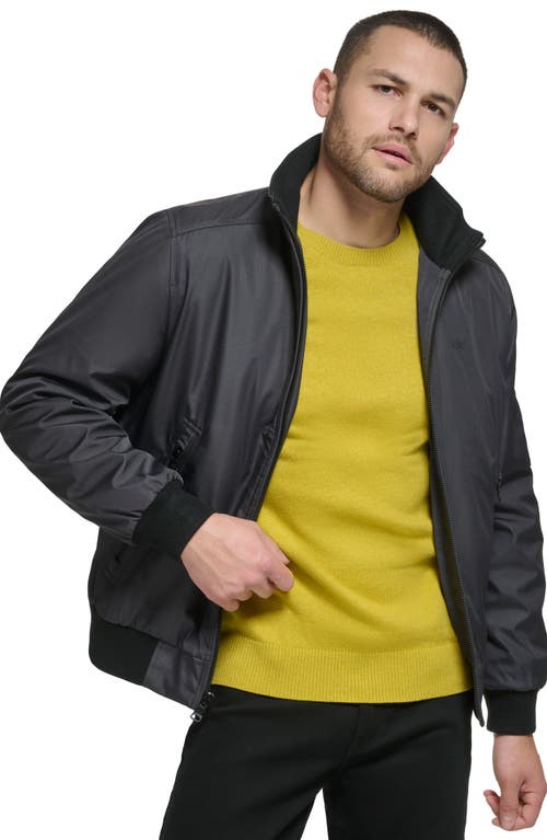 Shop Calvin Klein Classic Water Resistant Bomber Jacket In Iron