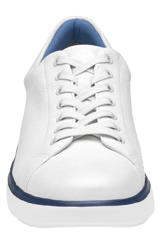 Shop Johnston & Murphy Oasis Lace-to-toe Sneaker In White Full Grain