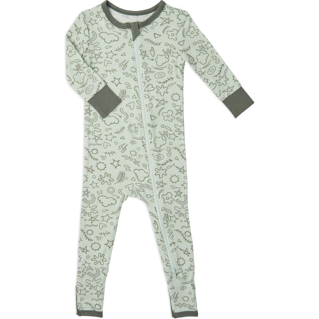 Baby Grey By Everly Grey Convertible Zip Romper In Green