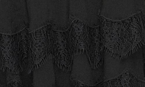 Reformation Womens Cleodora Lace-embroidery Woven-blend Mini Dress Black In Black