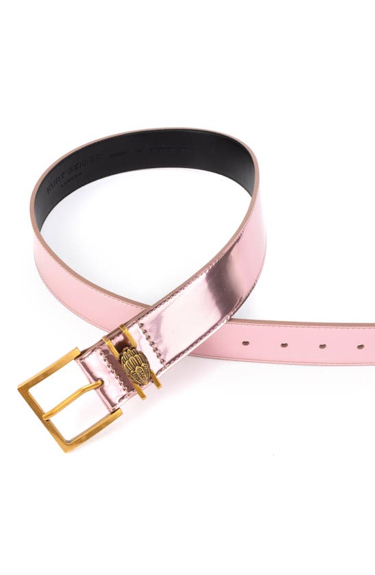 KURT GEIGER KURT GEIGER LONDON METALLIC LEATHER BELT
