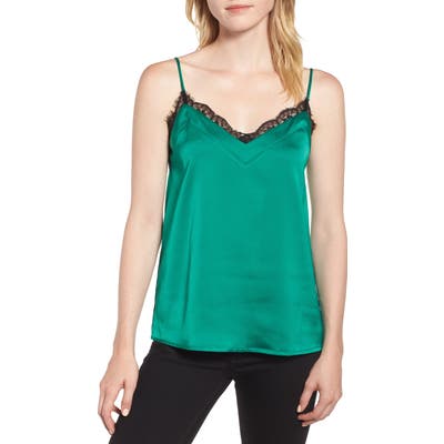Petite Gibson Lace Trim Camisole, Green
