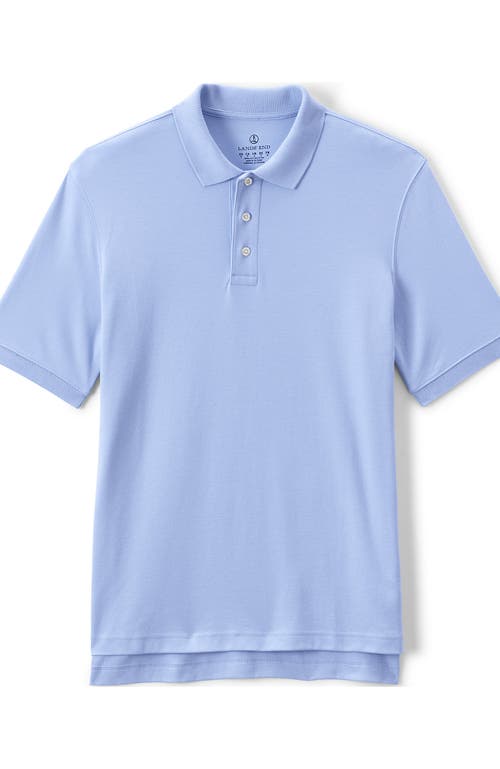 Shop Lands' End School Uniform  Long Sleeve Interlock Polo Shirt In Blue