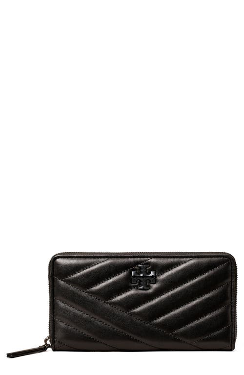 Tory Burch Kira Chevron Quilted Leather Continental Wallet in Black at Nordstrom