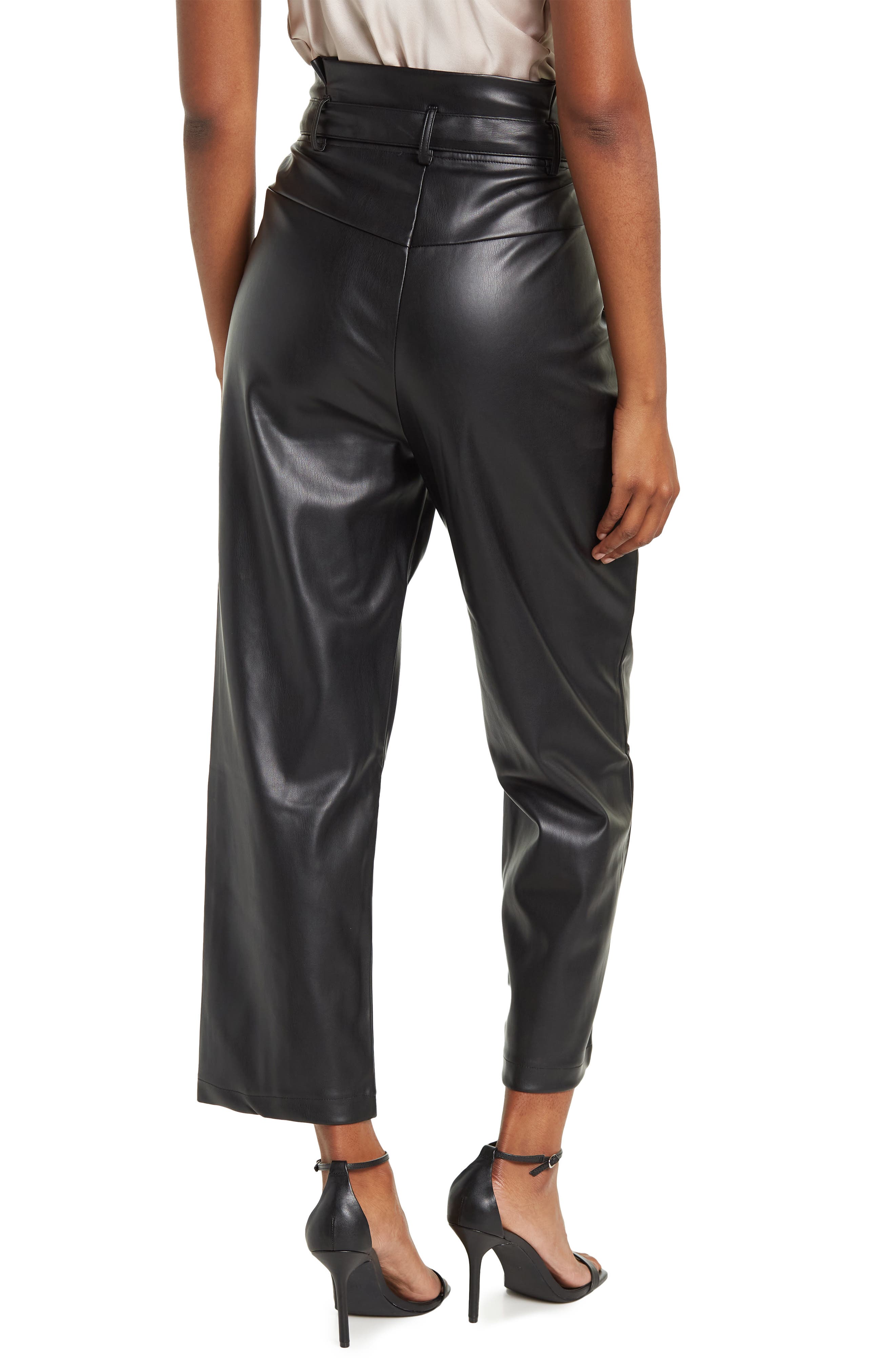 Lucy Paris Faux Leather Paperbag Waist 