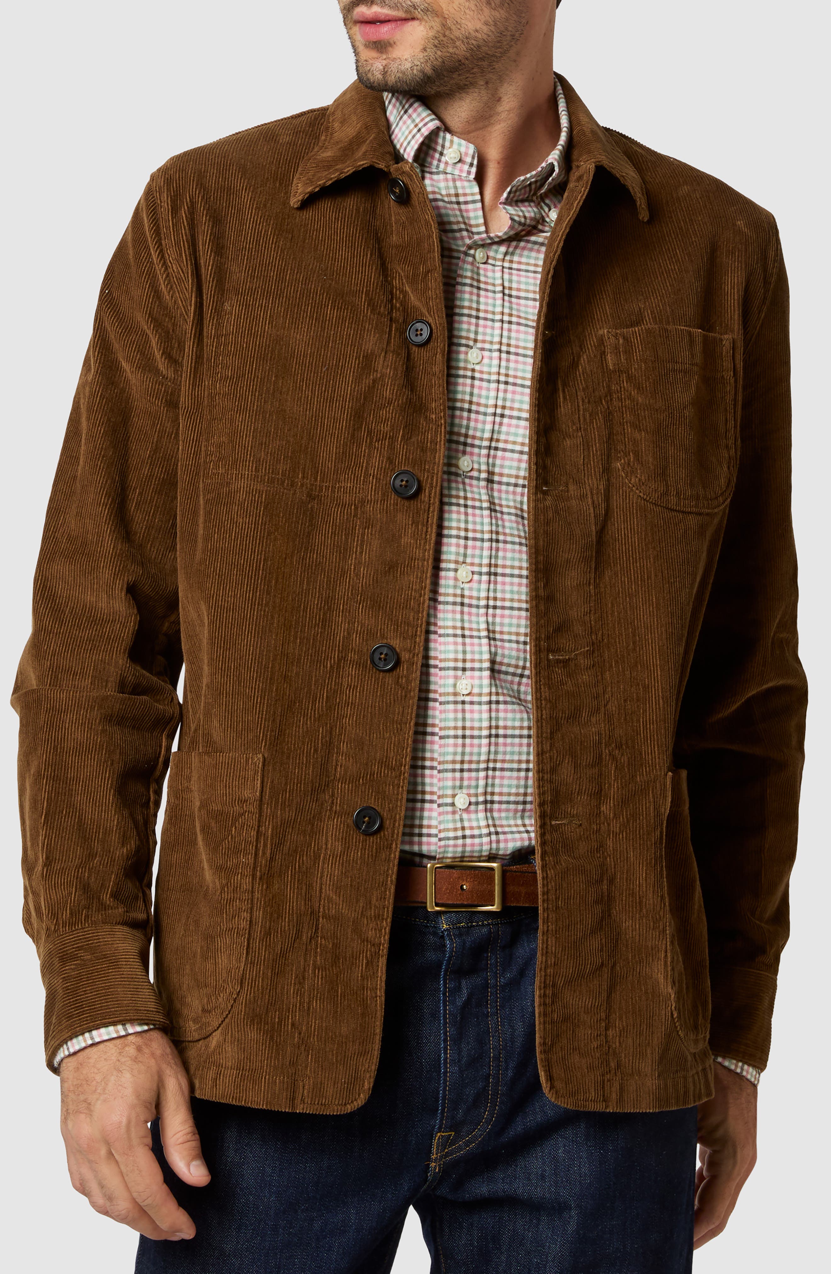 Sid Mashburn Cotton Corduroy Chore Jacket in Acorn Corduroy 