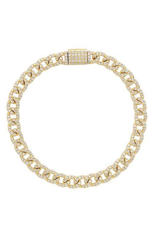 Bony Levy Varda Diamond Curb Chain Bracelet in 18K Yellow Gold at Nordstrom, Size 7