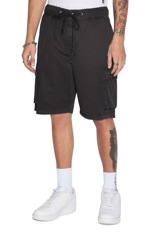 Shop Ksubi Krush Drawstring Cargo Shorts In Black