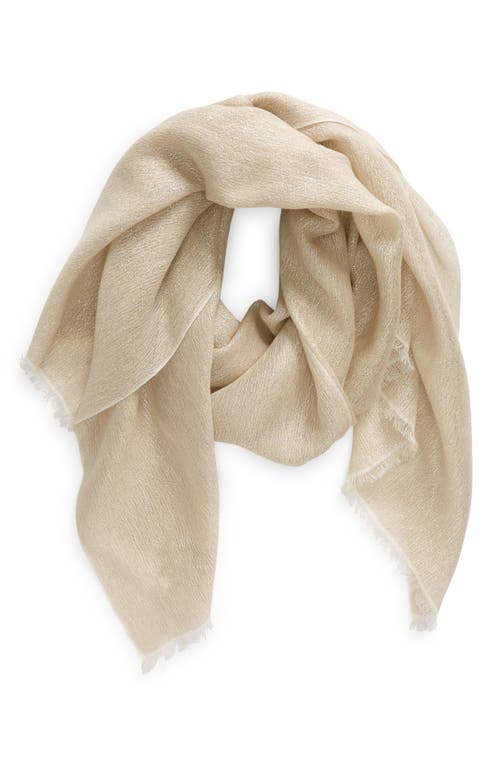 The Summer Cosmos Cashmere Blend Scarf in Rice