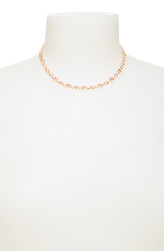 Shop Nordstrom Rack Crystal Frontal Necklace In Champagne- Gold