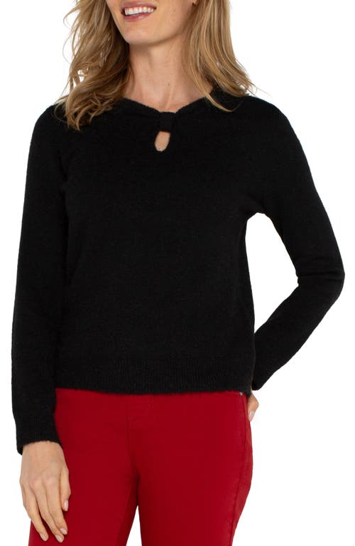 Shop Liverpool Cutout Brushed Sweater In Black