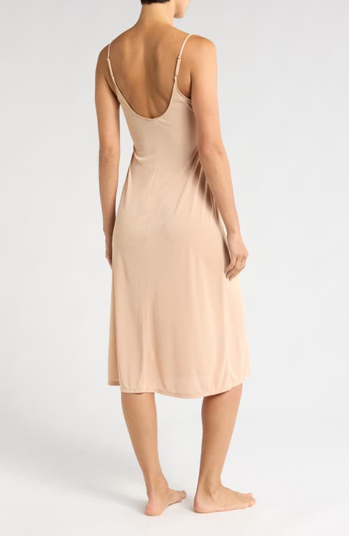 Natori Body Doubles Lace Trim Nightgown In Café
