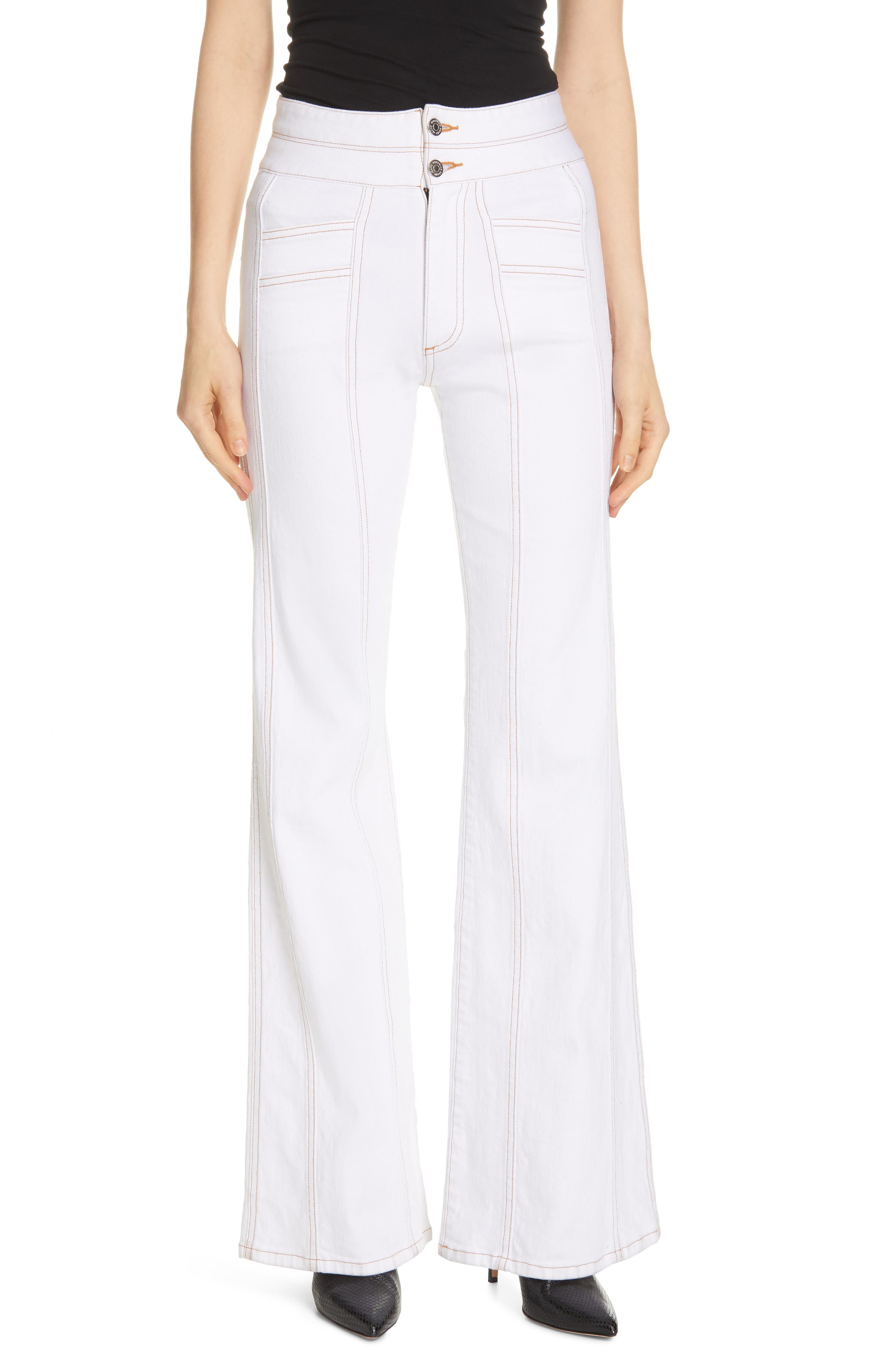 veronica beard white jeans